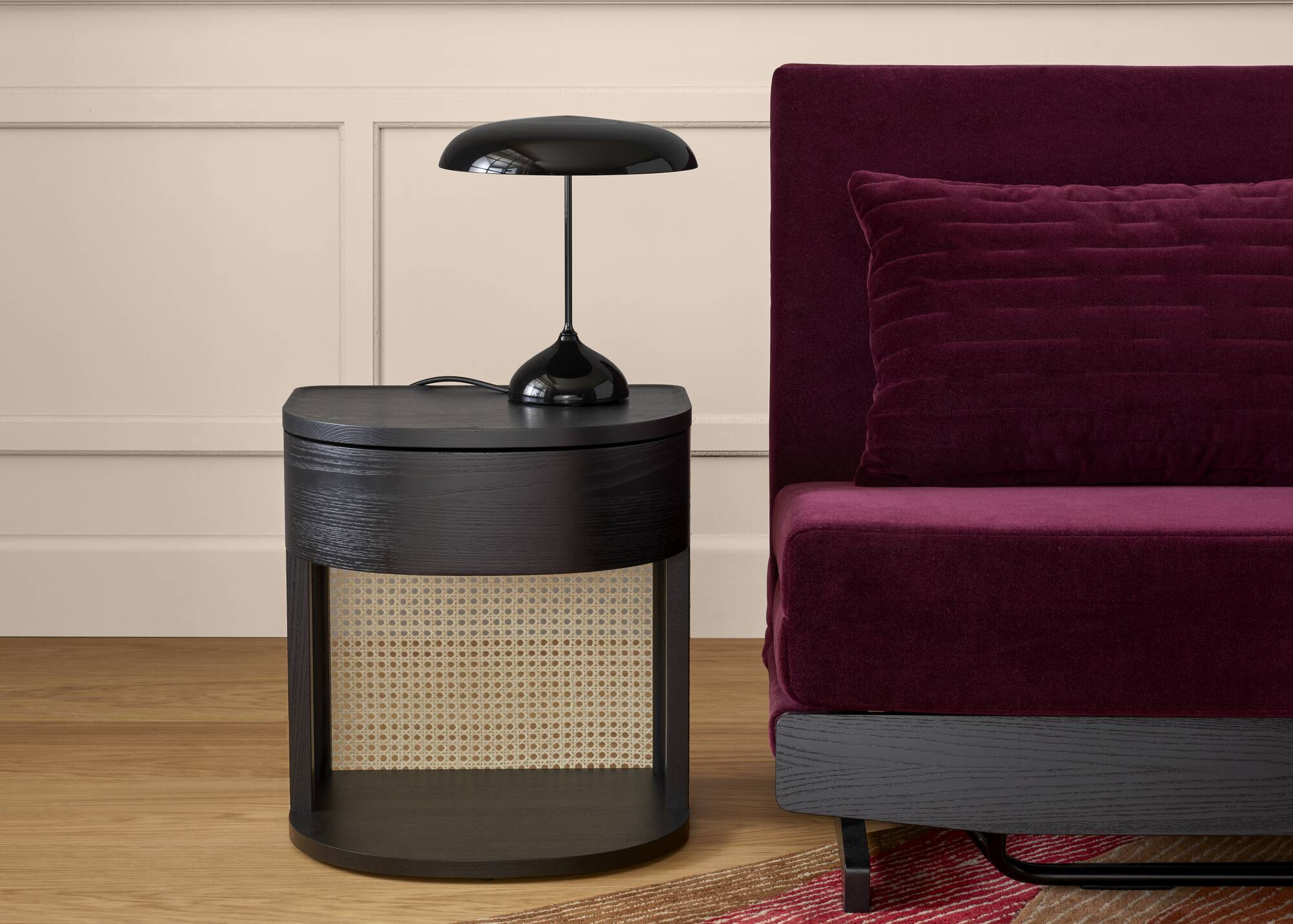 Tambour Bedside table