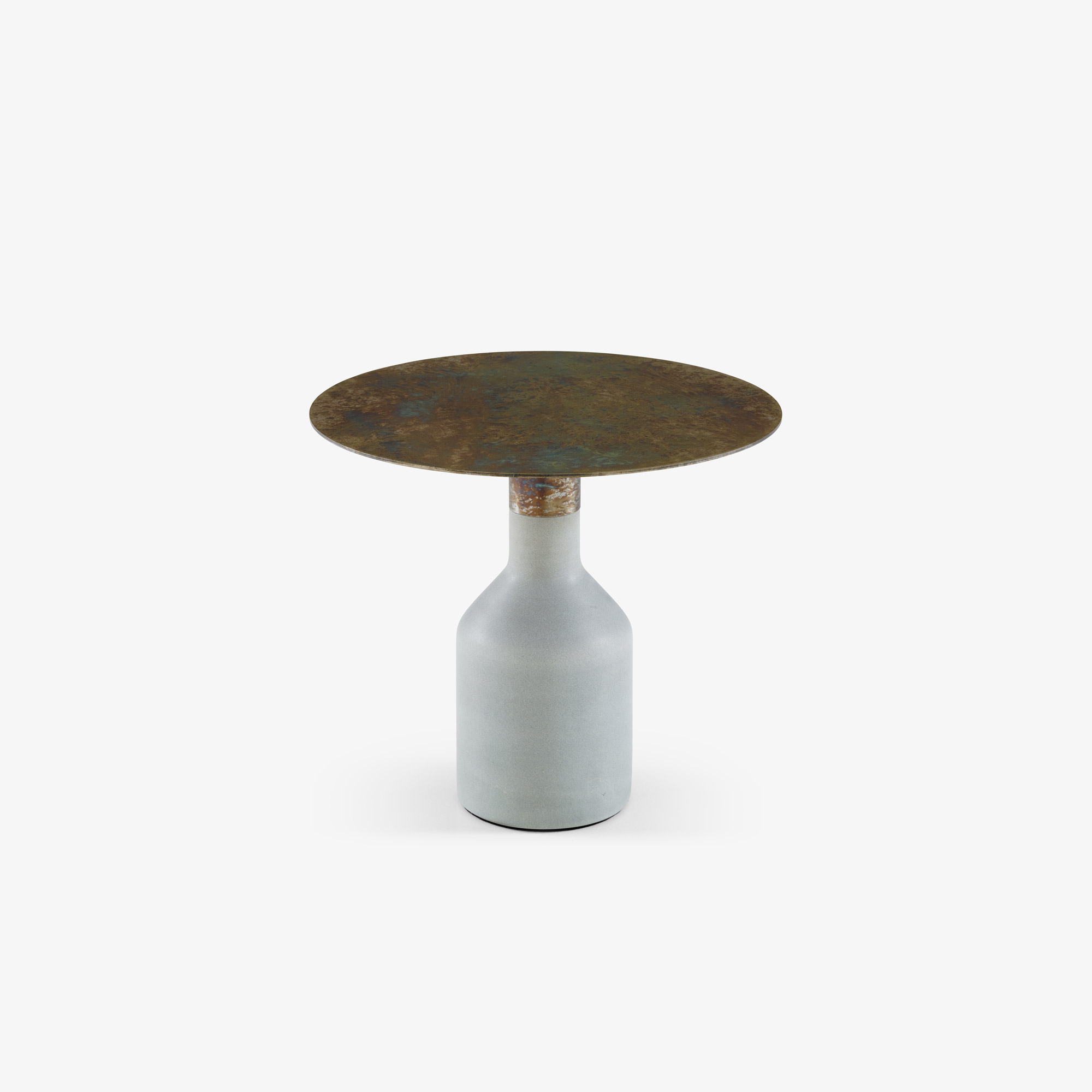 Oxydation Occasional table base in tuscan stone