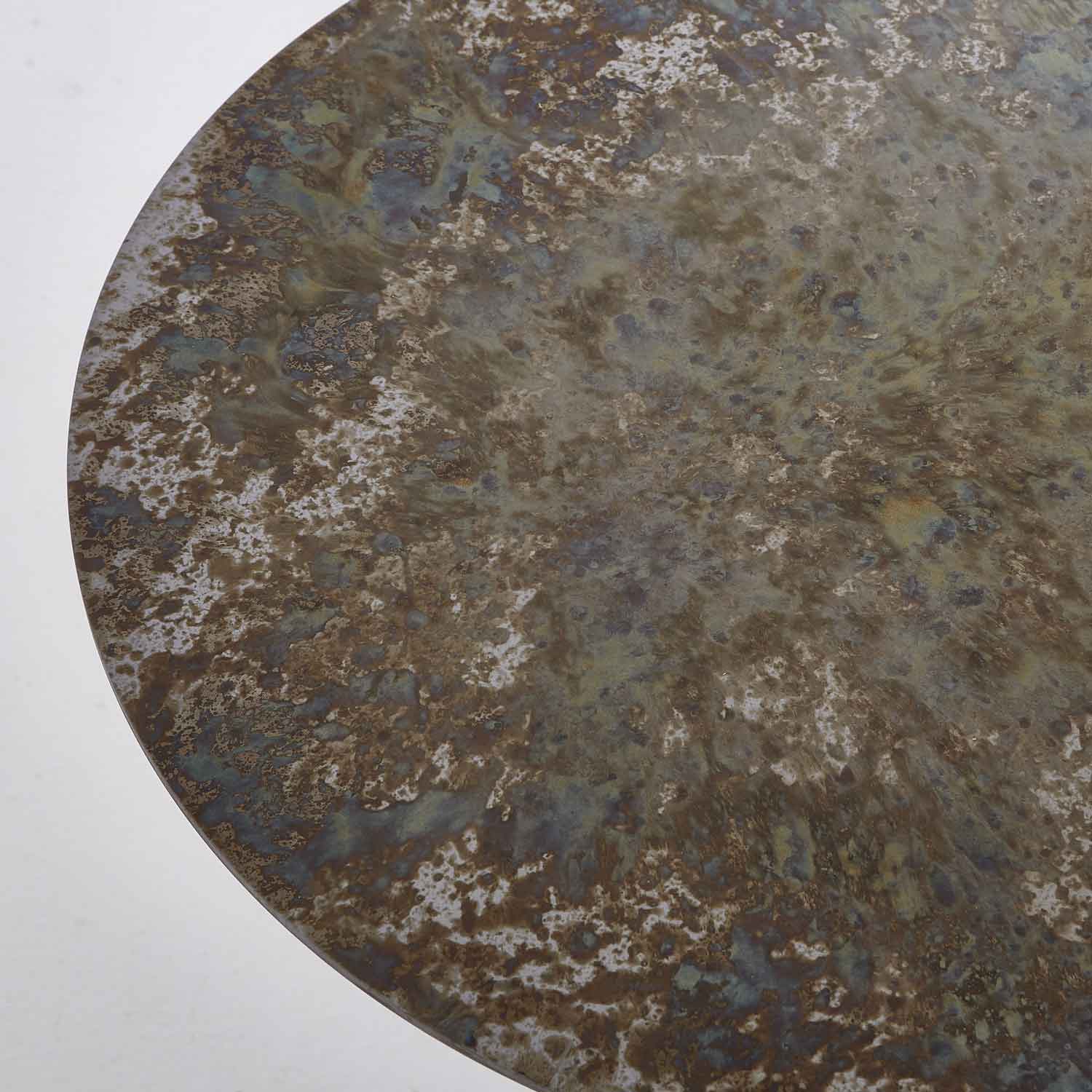 Oxydation Occasional table base in tuscan stone